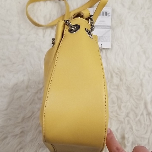 💕LANCASTER PARIS💕 Yellow Leather Shoulder Bag - Picture 6 of 11